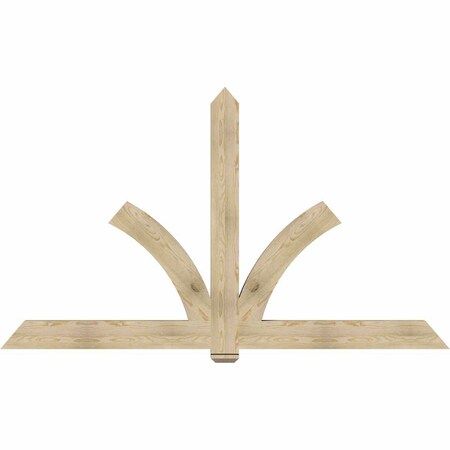 Ekena Millwork Redmond Rough Sawn Timber Gable Bracket, Douglas Fir, 96"W x 56"H x 4"D x 6"F, 14/12 Pitch GBW096X56X0406RED00RDF